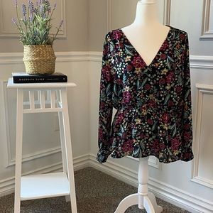 Floral Blouse-Long sleeve